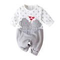 Aoswep - All Over Star with Elephant Printed Jumpsuit Baby girl bodysuit (6-9 Months)