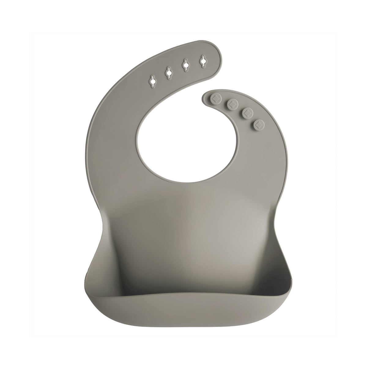 mushie Silicone Baby Bib | Adjustable Fit Waterproof Bibs (Rainbows)