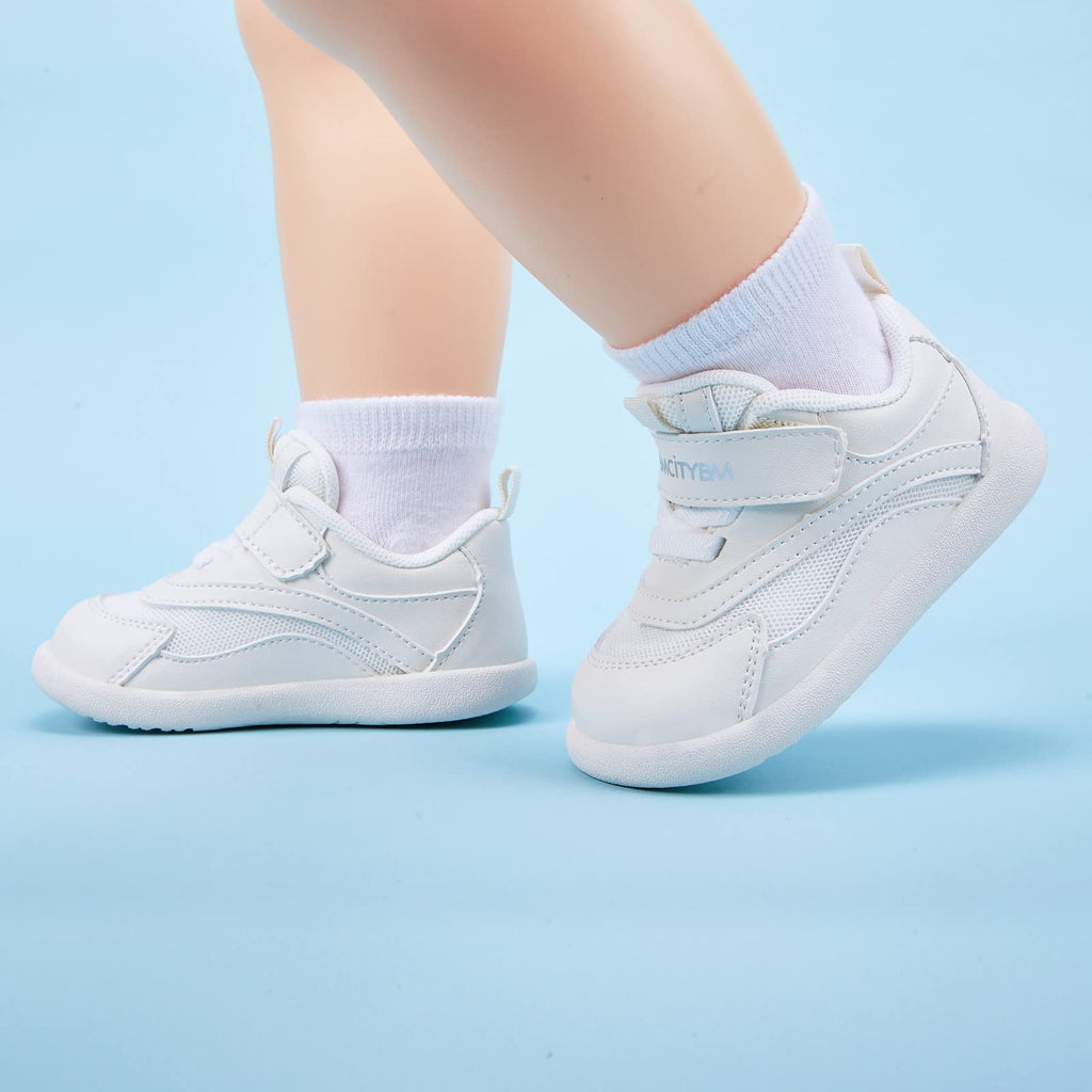 BMCiTYBM Baby Walking Shoes First Infant Sneakers White Size 18-24 Months