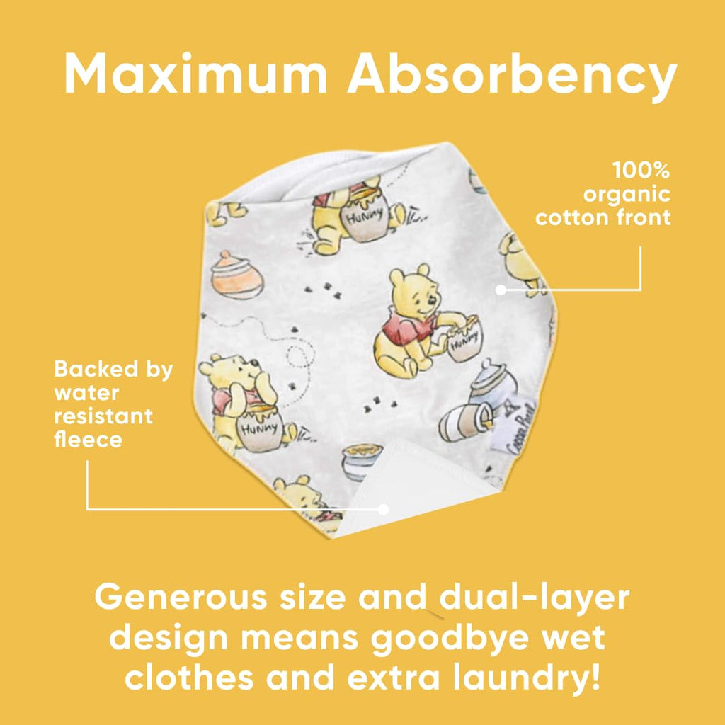 Copper Pearl Baby Bibs for Baby Boy or Girl – Bandana Drool Bibs for Teething, Absorbent Bibs for Eating, Newborn to Toddler, 4 Pack, Hundred Acre Wood