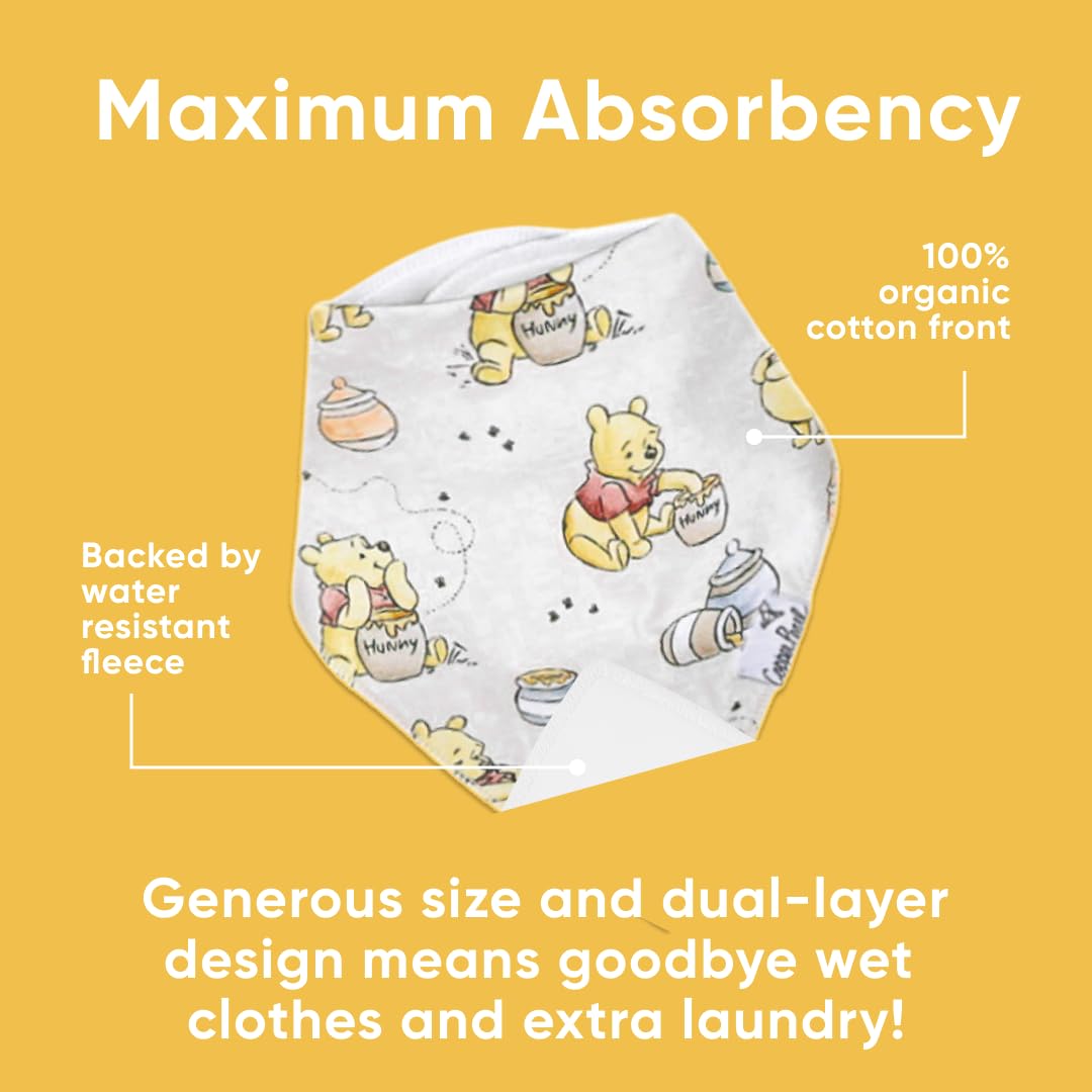 Copper Pearl Baby Bibs for Baby Boy or Girl – Bandana Drool Bibs for Teething, Absorbent Bibs for Eating, Newborn to Toddler, 4 Pack, Hundred Acre Wood