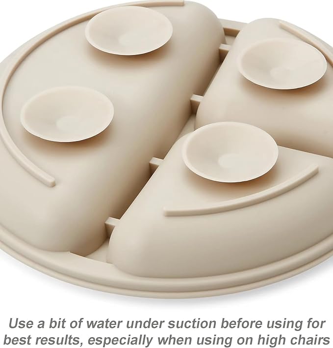 PandaEar Silicone Baby Feeding Set| 2 Pack Silicone Divided Suction Plate and 2 Pack Tiny Cup with 2 Spoons 2 Forks| Baby Led Weaning Supplies Self Feeding Eating Utensils (Silverware Set)