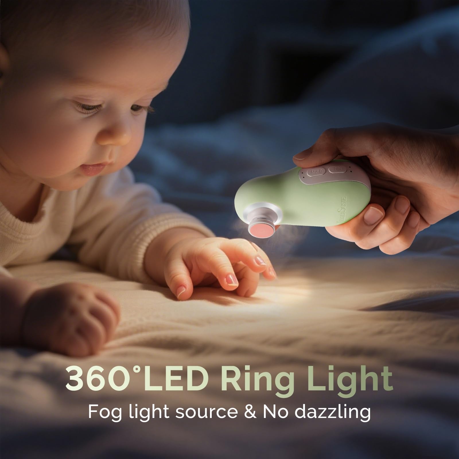MelodySusie Baby Nail File PC20F with Night Light for Newborn Nail Care