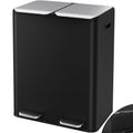 Arlopu 16Gal Dual Trash Can w/2 Built-in Box for Odor Control