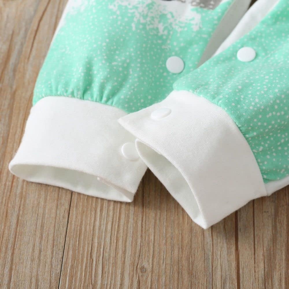 Aoswep - Lively Colored Pencil Animals Printed Baby Jumpsuit Baby girl bodysuit (6-9 Months)