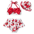 Little Baby Girls Swimsuit Strawberry Bikini Two Pieces Bathing Suit Swimwear Summer Beach Set Yellow 12-18 Months