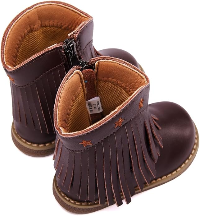 BMCiTYBM Baby Cowboy Cowgirl Boots Infant Western Shoes Boys Girls Round Toe Boots All Seasons 6-24 Months