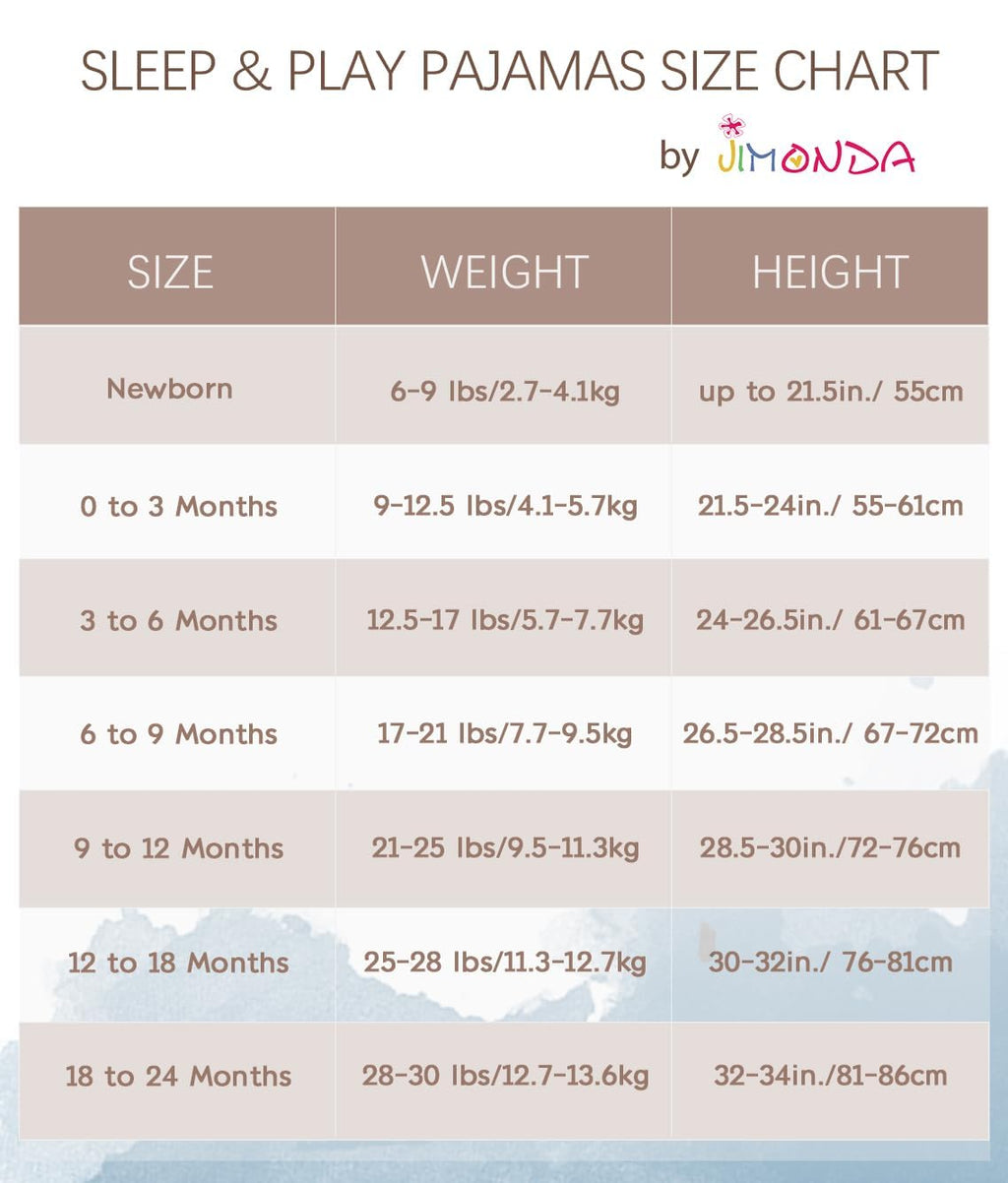Jimonda Baby Girls Boys Bamboo Rayon Pajamas,Footed Pjs(Coffee,9-12 M)