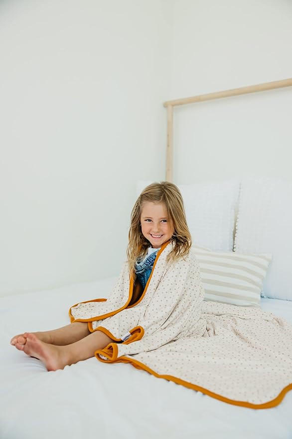 Copper Pearl Hunnie's Breathable Cozy Three-Layer Baby Blanket: Toddler Quilt for Boys and Girls | 46x46, Premium Polyester/Rayon
