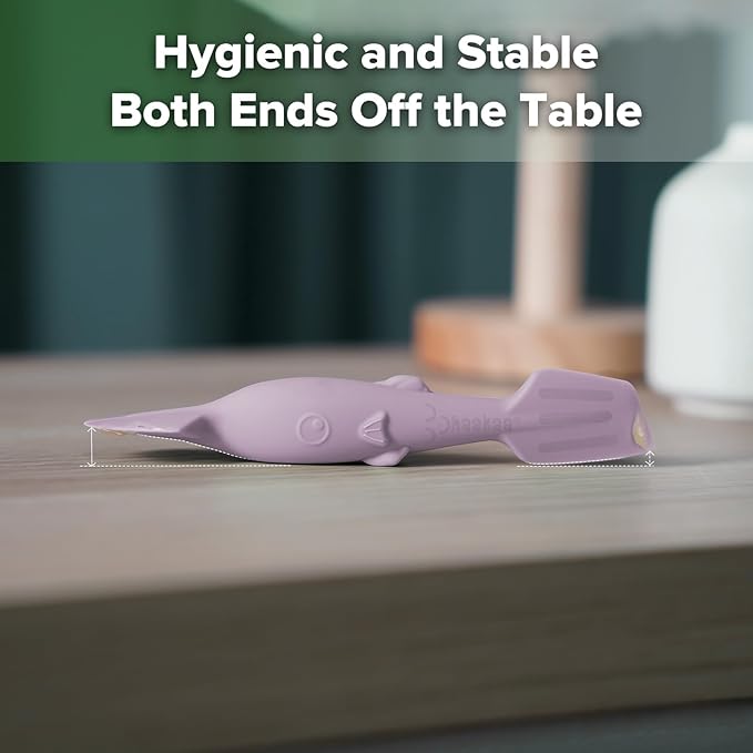 haakaa Baby Diaper Cream Spatula, NoMess Dual-Ended Silicone Diaper Rash Cream Applicator with Hygienic Case, Butt Spatula for Baby