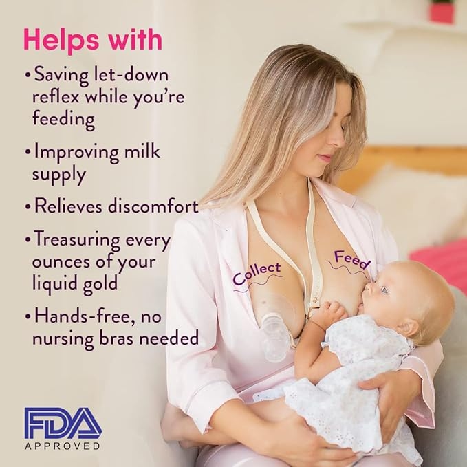 NatureBond Silicone Breast Pump with lid, Stopper, Strap, Pouch. Breastfeeding Essential Premium All in 1 Set. 3.4oz 100ml (Premium All-in-ONE)
