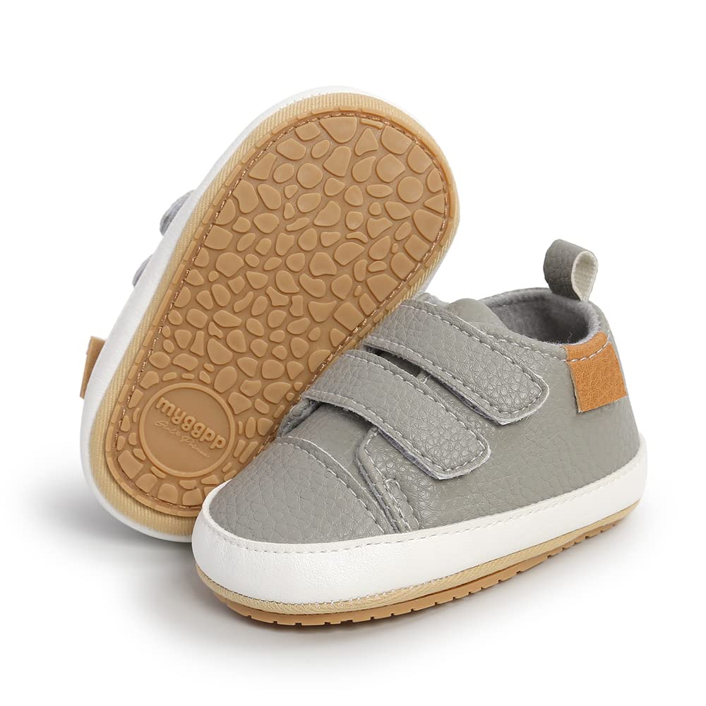 Clowora Baby Boys Girls Shoes Non-Slip Rubber Sole Sneakers Infant First Walking Toddler Crib Shoes Newborn Loafers Flats. (0611/White,0-6 Months)