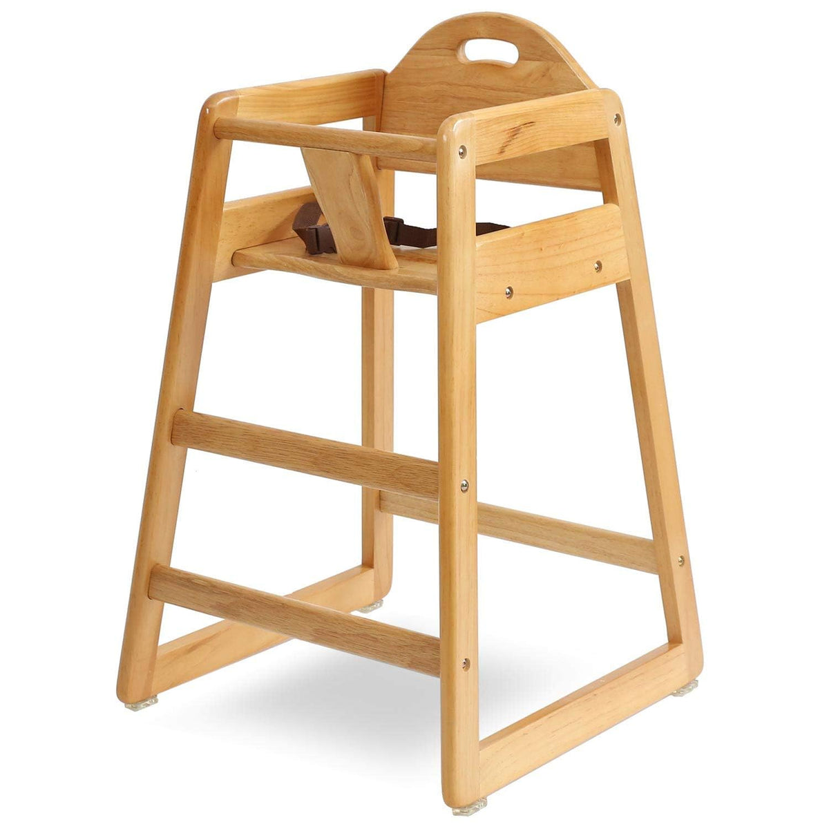 Wooden High Chair for Baby & Toddler – Restaurant-Style Stackable HighChair with Commercial Grade Solid Wood for Dining Table & Kitchen – Compact & Portable Design for Home & Restaurant Use - Black