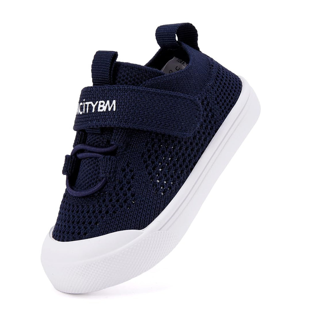 BMCiTYBM Toddler Walking Shoes Baby Boy Girl Barefoot Sneakers Navy Size 9