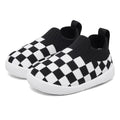 MORENDL Toddler Shoes Baby Walking Sock Shoes Non-Slip Breathable Boys & Girls Sneakers Infant Tennis Shoes Black White 15-18Months