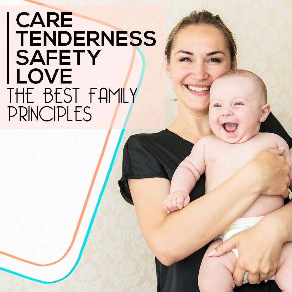 Portable Changing Pad - Waterproof Reusable Baby Changing Mats for Girls Boys - Large Size 25.5”x31.5” Pack of 2 - Reinforced Seams & Free Storage Bag - Change Diaper Mat On the Go - Warranty 2 y