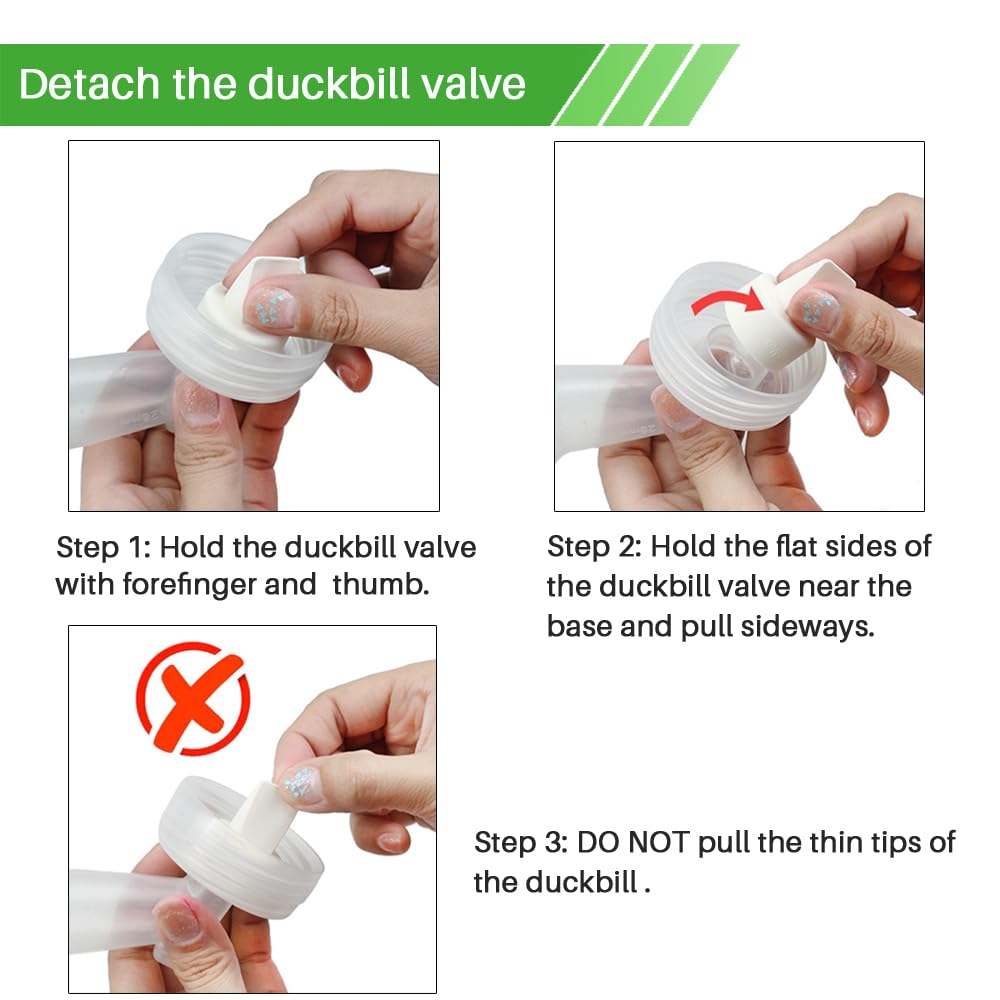 8 Duckbill Valves and 2 Membrane for Spectra Breast Pump Parts