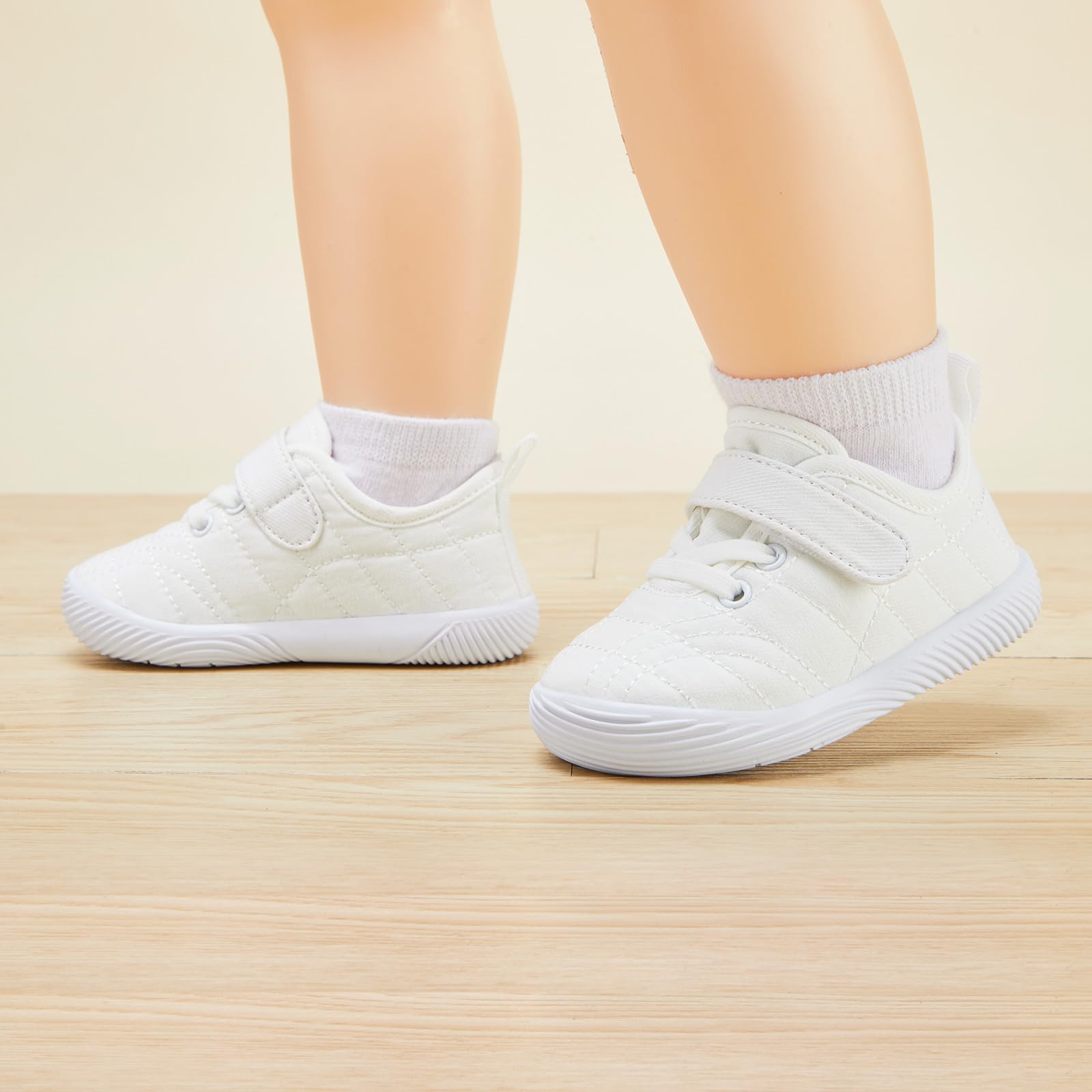 BMCiTYBM Baby Shoes Infant Boy Girl Walking Sneaker White Size 18-24 Months