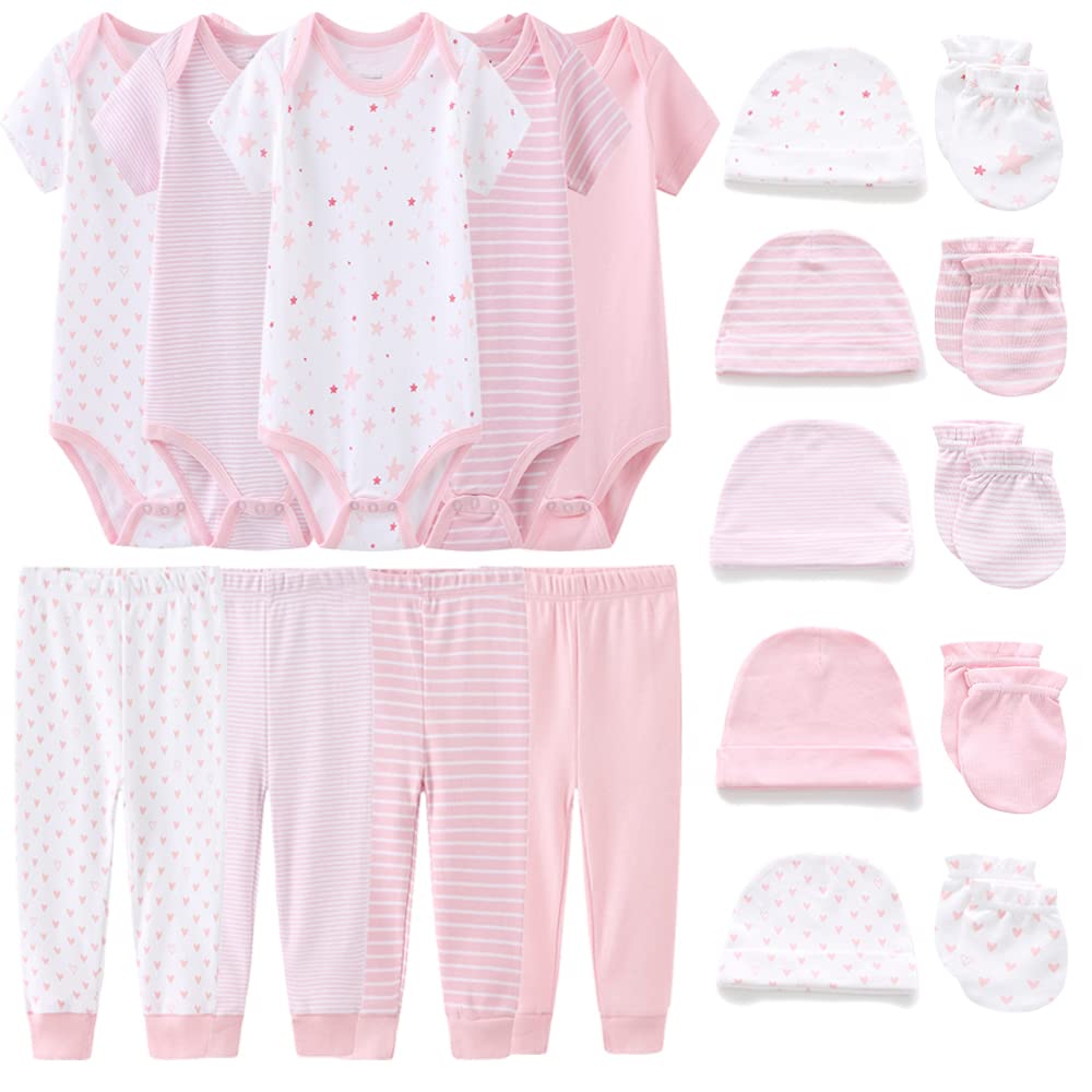 Chamie Baby Gift sets Short Sleeve One-Piece Pants Baby Clothes for Boys and Girls