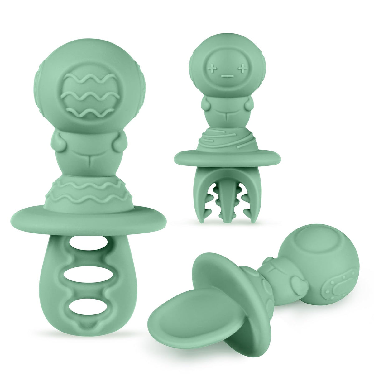 haakaa Baby Spoons for Self-Feeding, 6+ Months, First-Stage Training Spoon Set, Easy-Grip Anti-Choke Silicone, Fork Included for Later Stages, for Baby-Led Weaning