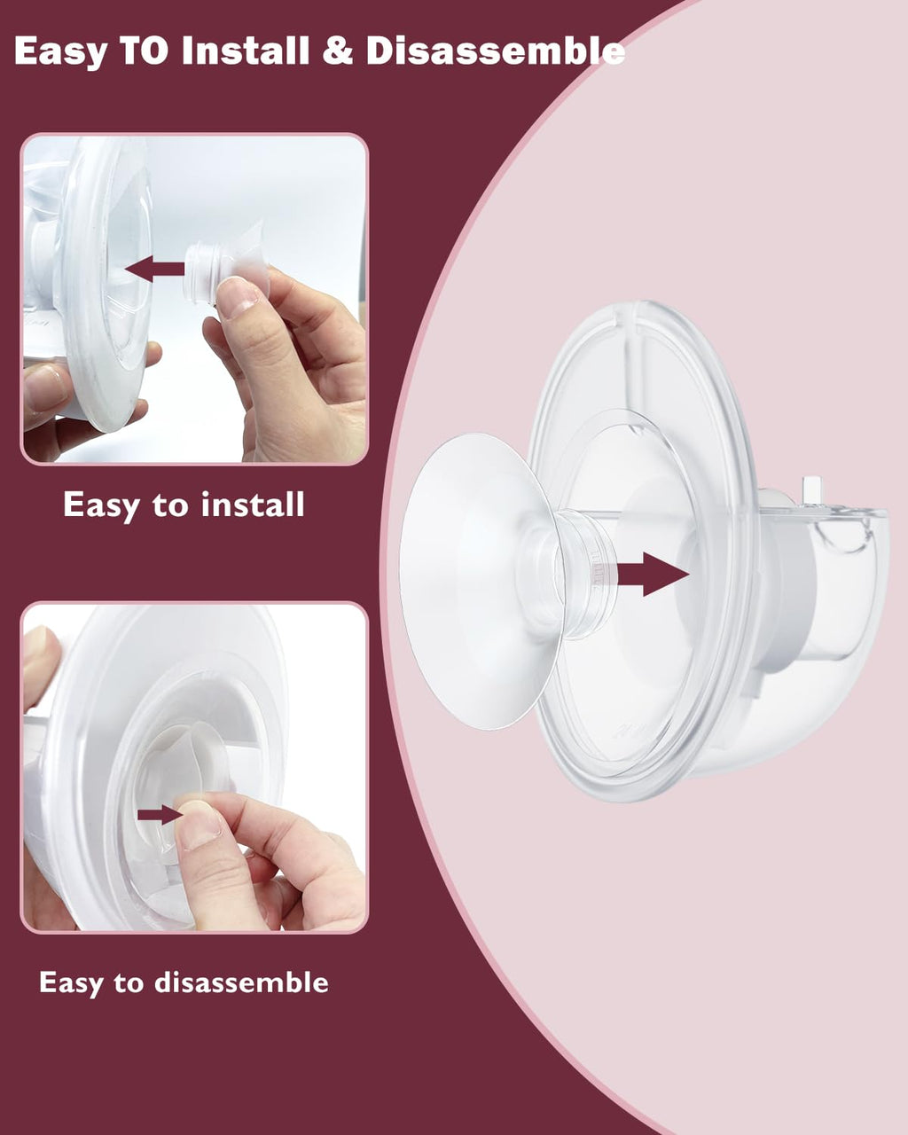 IVARONAL Flange Insert 2PCS 14mm Compatible with Momcozy M9/M6/M5/S12 Pro/V1 Pro/V2 pro, Spectra/Medela/Elvie/NCVI/TSRETE/eufy/Lansinoh/Paruu/MomMed Breast Pump 24mm Shields/Flanges (2pcs-14mm)