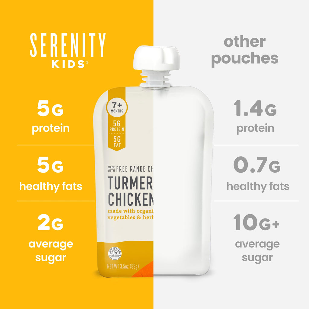 Serenity Kids Chicken Bone Broth Baby Food, No Added Sugar, 3.5 Oz, 12 Pack