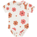 Jimonda Baby Bodysuits Rayon from Bamboo Short Sleeve Baby Boys Girls Rompers Soft Outfits Newborn Clothes (Flower,18-24 Months)