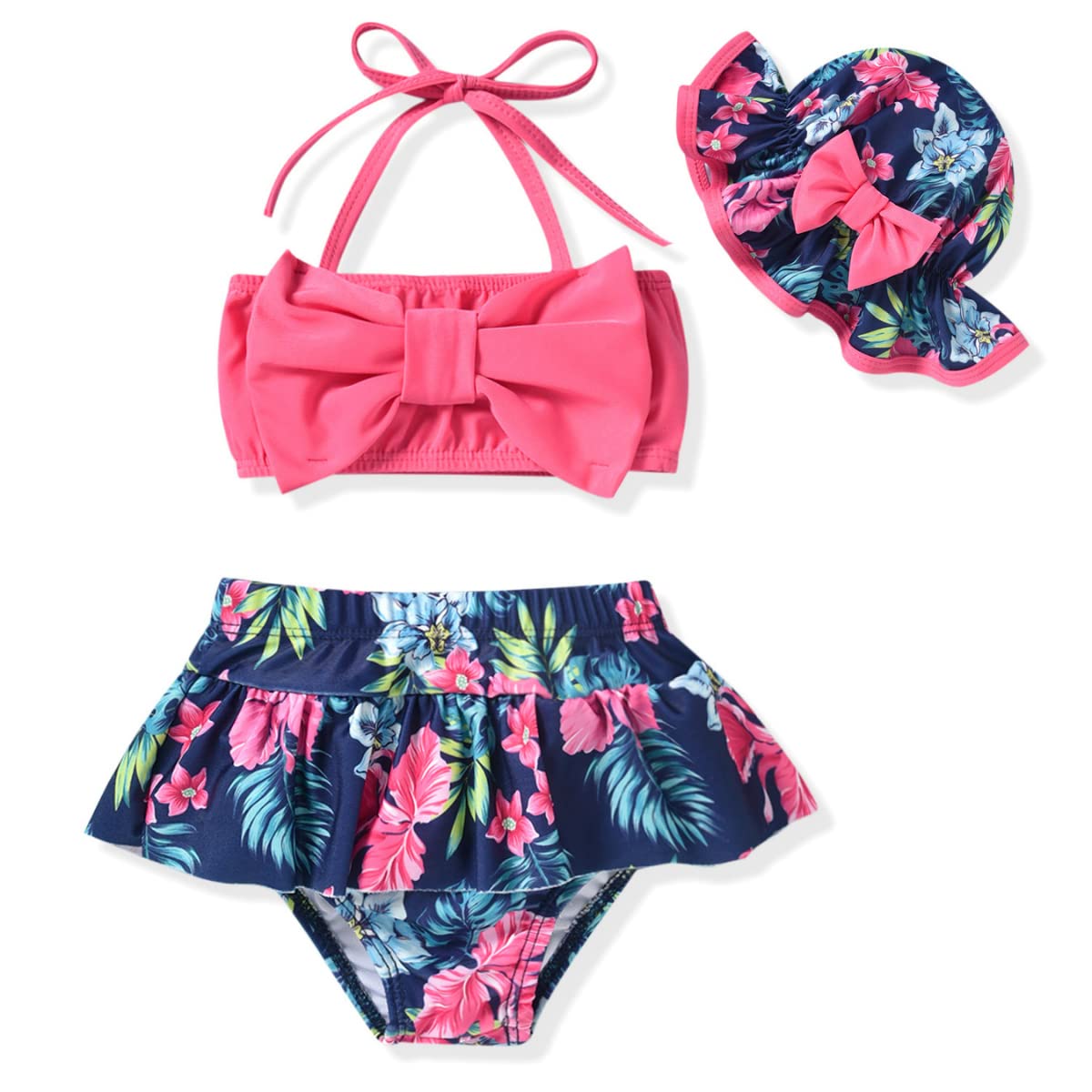 Little Baby Girls Swimsuit Cow Bikini Two Pieces Bathing Suit Swimwear Summer Beach Set 18-24 Months