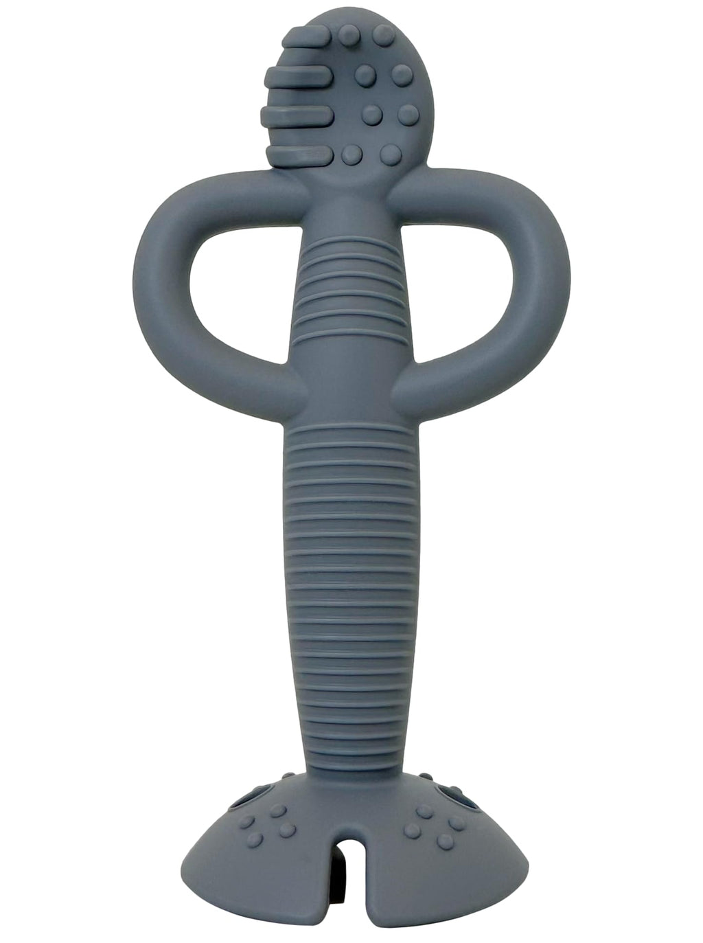 Busy Baby Teething Spoon is Dishwasher Safe in Food Grade Silicone (Pewter)