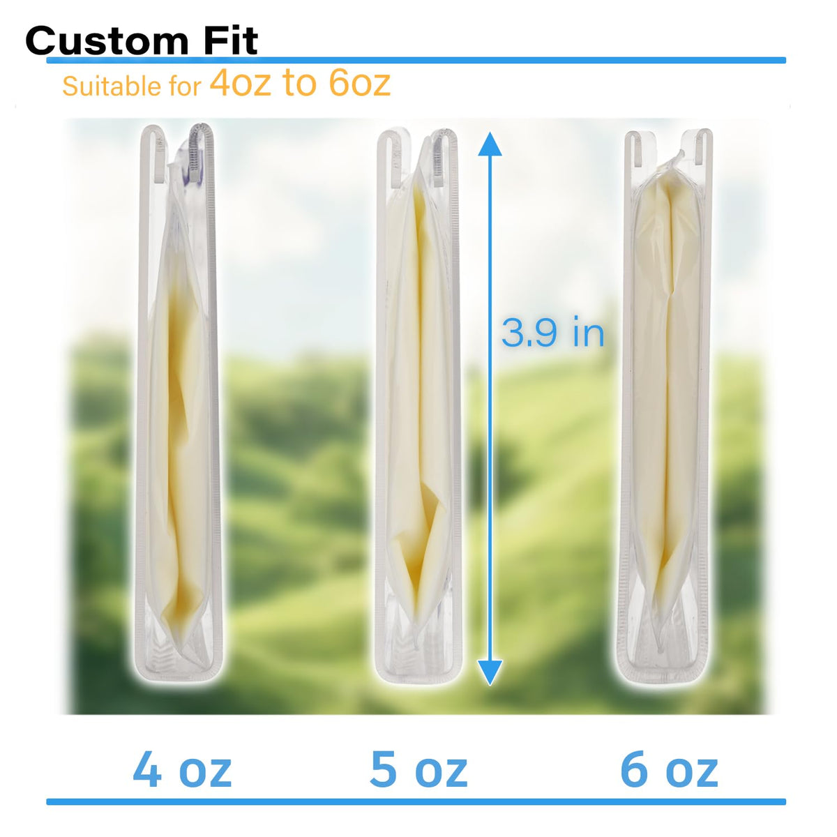 Ugotfeels 2 Pack Breastmilk Storage Bags Container with Freezer Flattener