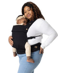 Mabē Monarch Ergonomic Baby Carrier – Premium Cotton Soft Structured Newborn to Toddler Carrier with Hip-Healthy Design, 3 Carry Positions (9-46 lbs), Lightweight & Breathable, (Ebony)