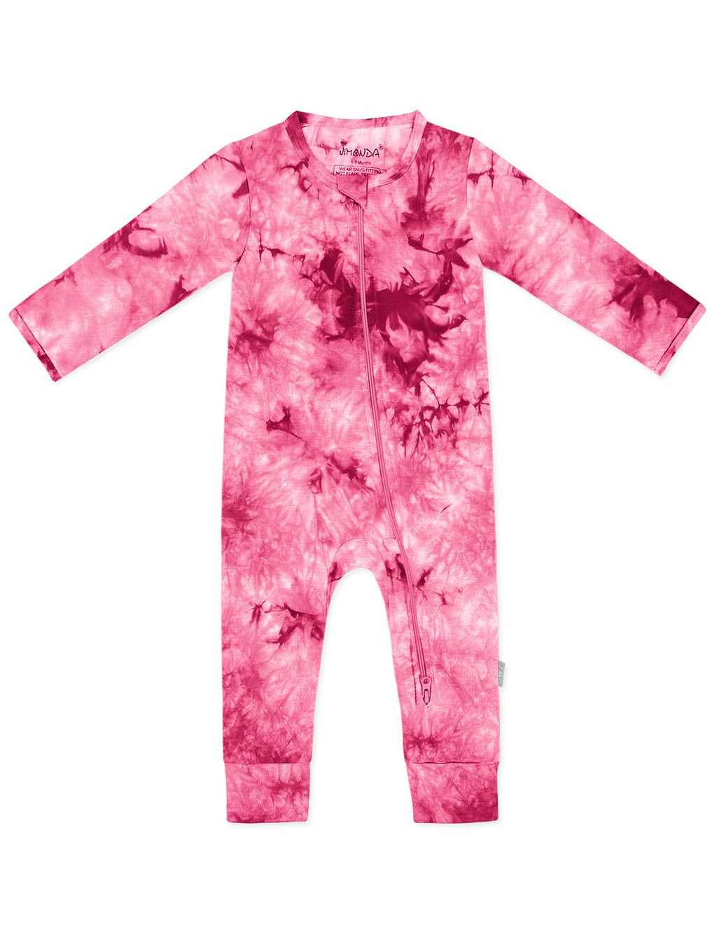 Jimonda Baby Girl Boys Bamboo Rayon Pajamas,Footless Pjs(Rose Red,12-18 M)