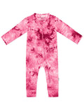 Jimonda Baby Girl Boys Bamboo Rayon Pajamas,Footless Pjs(Rose Red,12-18 M)