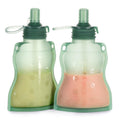 haakaa Refillable Silicone Baby Food Pouch, 4oz, 4PK, Lavender