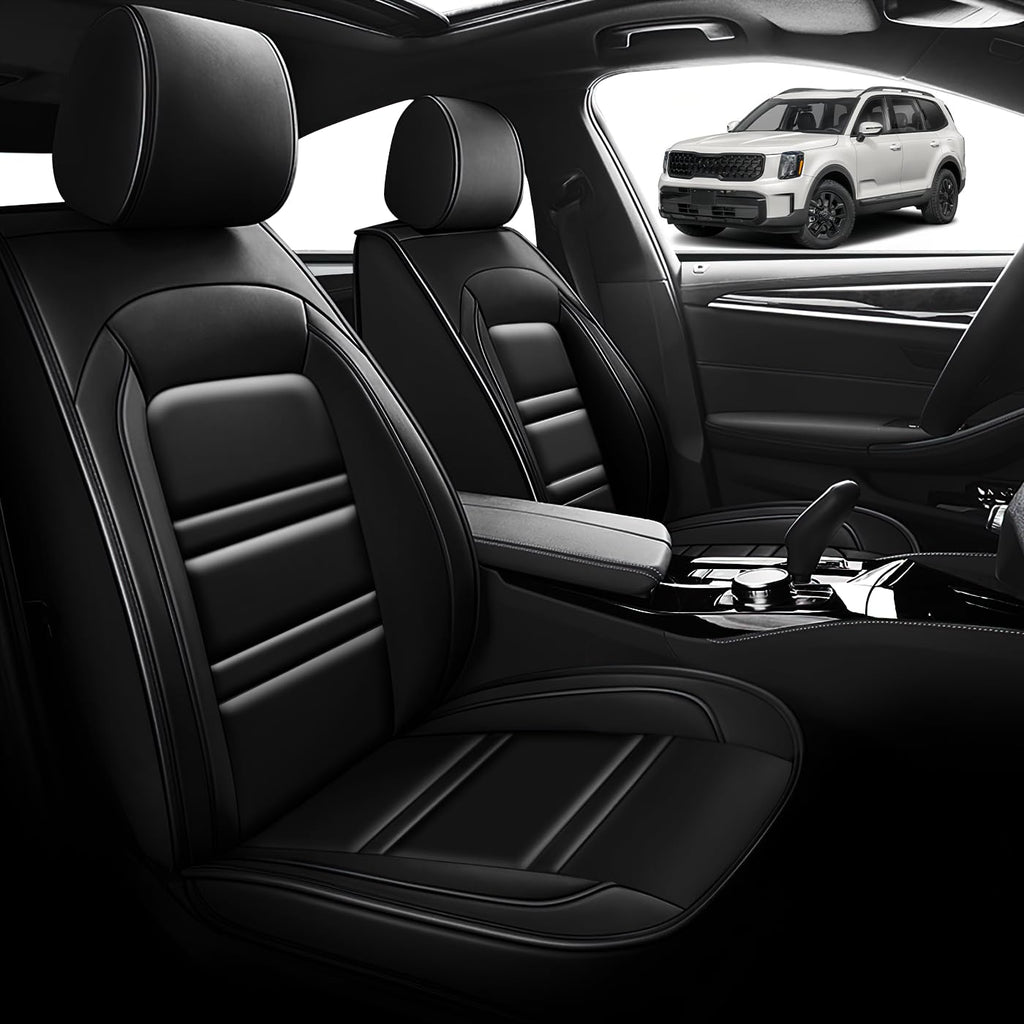 PACKMACH Seat Cover for Kia Telluride 2020-2025 | Car Seat Covers Front Seats, Waterproof Seat Protectors, Automotive Front Seat Covers (Front Seat, Black)