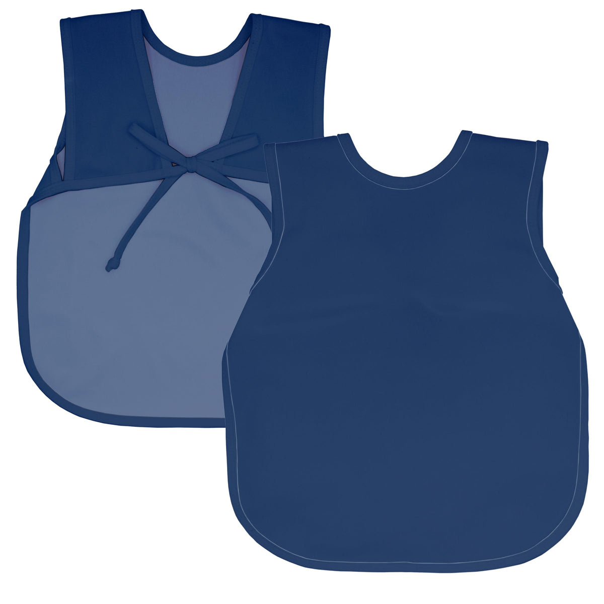 BapronBaby Minimalist Navy Blue Cooking Crafting Bib Smock Preschool 3-5