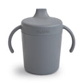 mushie Trainer Sippy Cup | Made in Denmark | Leak Resistant Twist-Off Lid & Handles | 6 Months + (Blush)