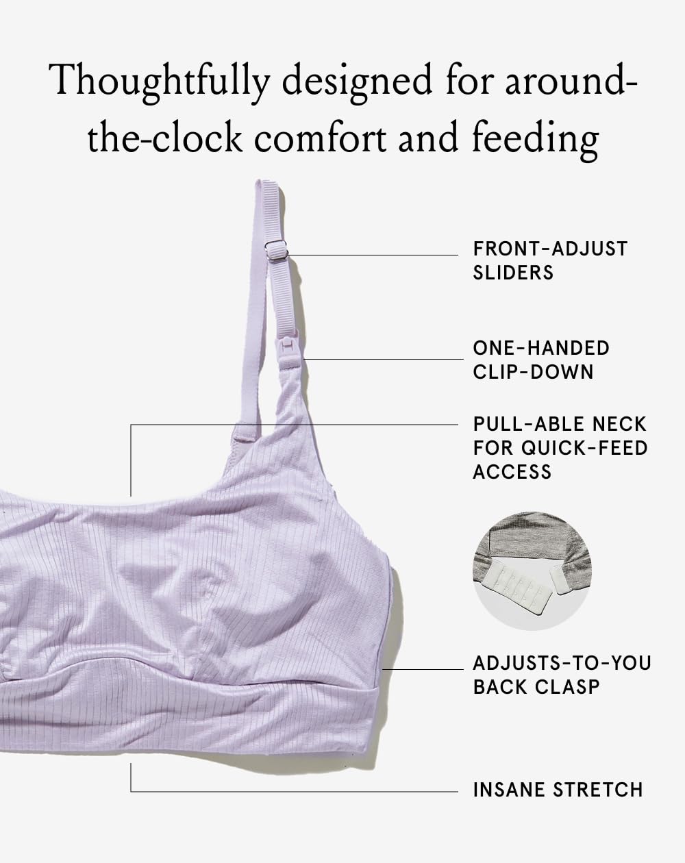 Bodily Everything Wireless Nursing & Maternity Bra with Clip Down Access, S
