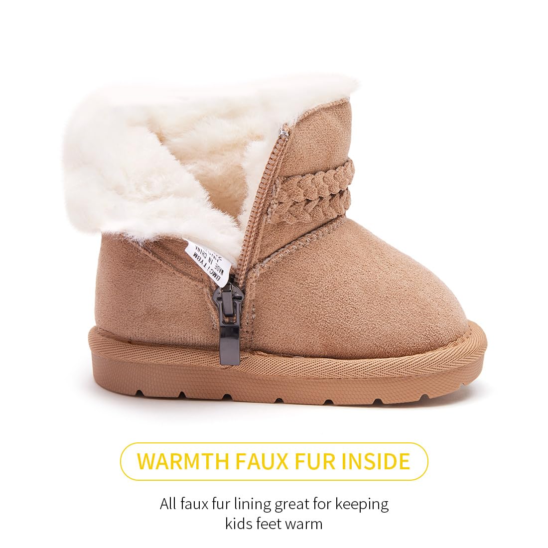 BMCiTYBM Toddler Snow Winter Boots Girls Boys Cold Weather Shoes 8 Toddler