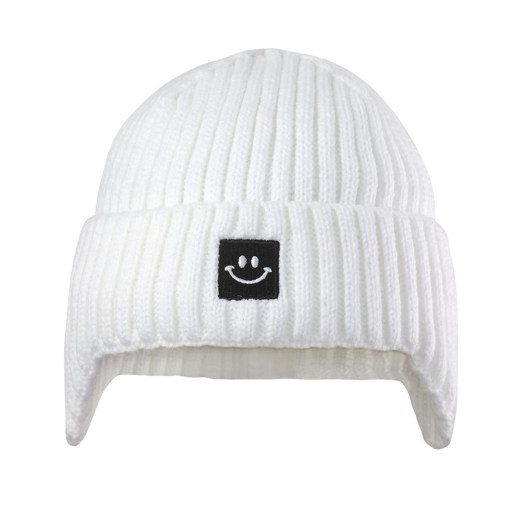MaxNova Knit Ski Hat 3-8T Black/White 2 Pack
