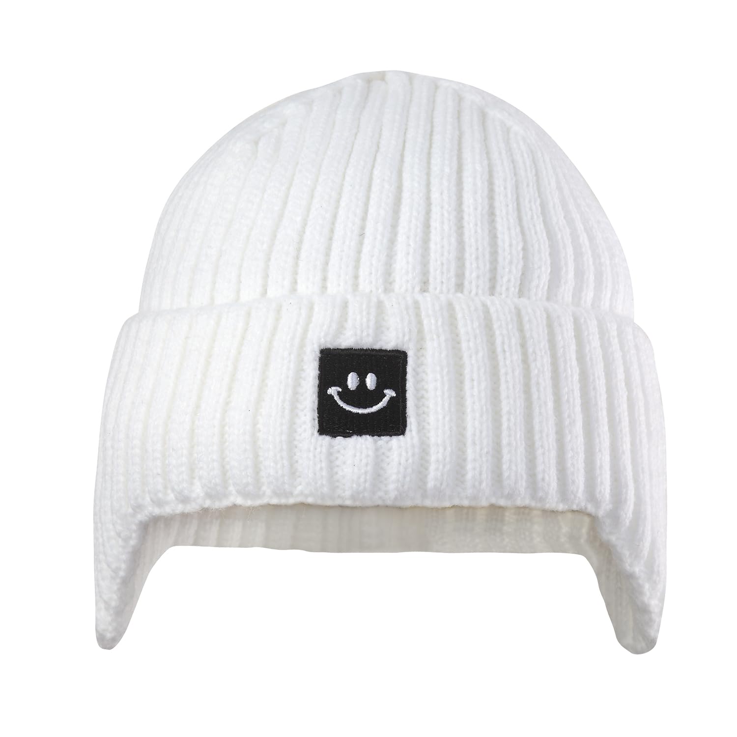 MaxNova Knit Ski Hat 3-8T Black/White 2 Pack