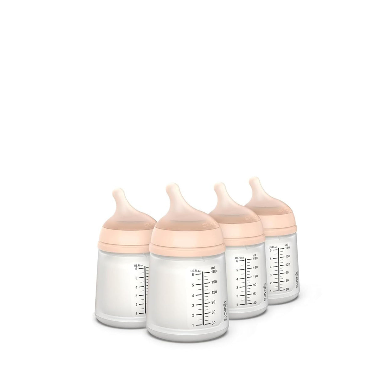 Suavinex Zero Zero Anti Colic Baby Bottle, 6 Oz, Light, 1-Pack