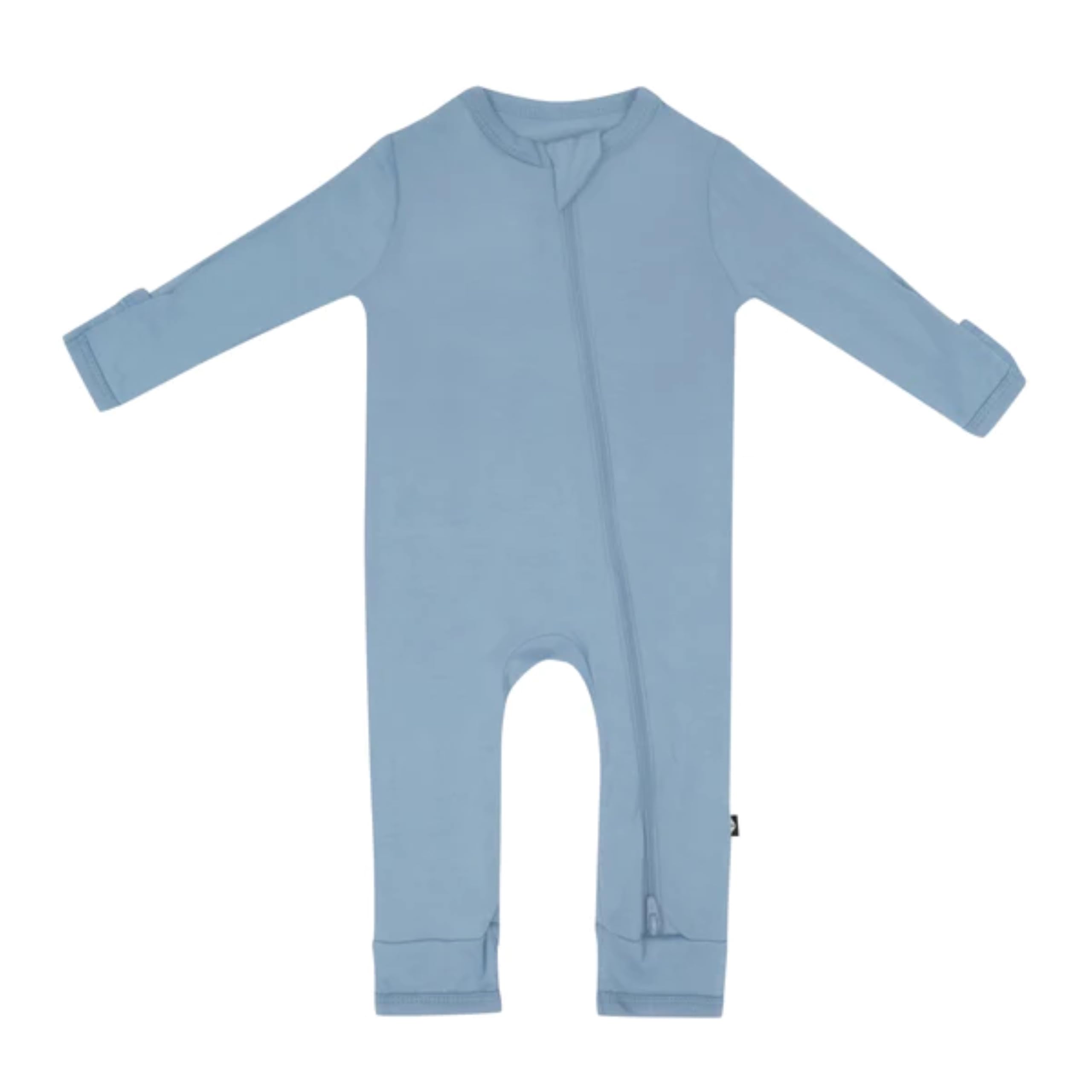 KYTE BABY Infant and Toddler Dual Zipper Romper, Ultra-Soft Rayon Made From Bamboo Sleeper, Boys and Girls Pajamas (Newborn, Slate)