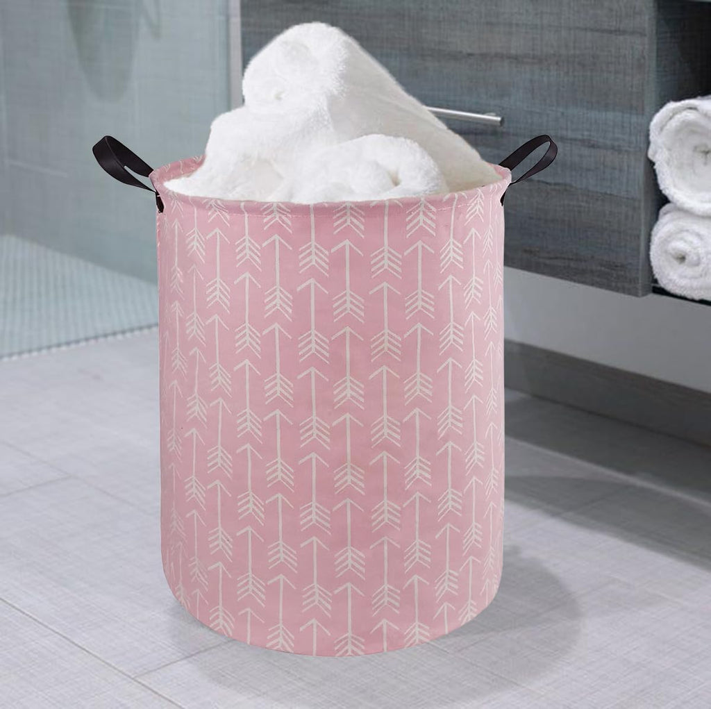 DUYIY Kids Laundry Hamper Storage Basket Laundry Organizer Hamper Storage Bins Clothes Box Nursery Hamper Gift Basket with Handles (Arrow)