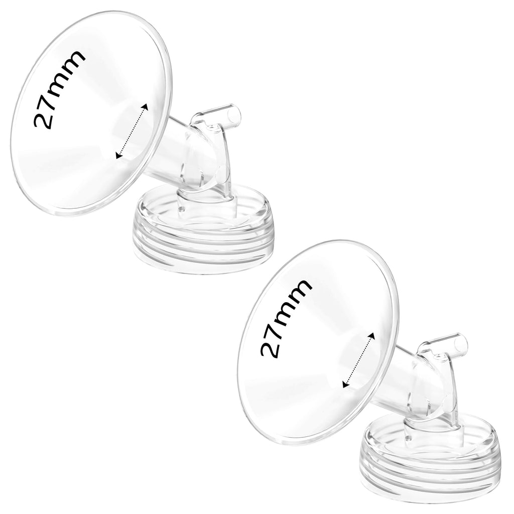 2pcs 27mm Flanges Compatible with Spectra S2 S1 9 Plus Ameda MYA Motif Luna Cimilre Breastpumps, Replacement to Spectra Pump Parts Spectra Flange, for Spectra Pump Parts and Spectra Shield