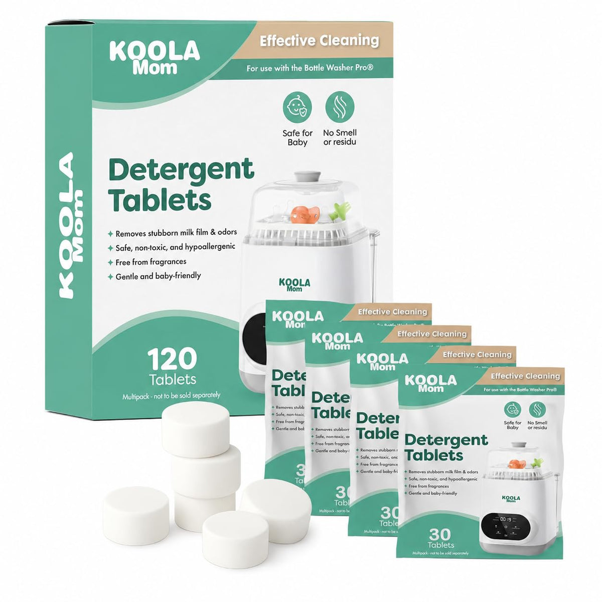 Descaling Tablets for Bottle Washer & Warmers (20 Count) - Descaler Tablets, Removes Limescale Milk Residue & Mineral Buildup Compatible with Momcozy, Baby Breeza, Grownsy & All Bottle Washers