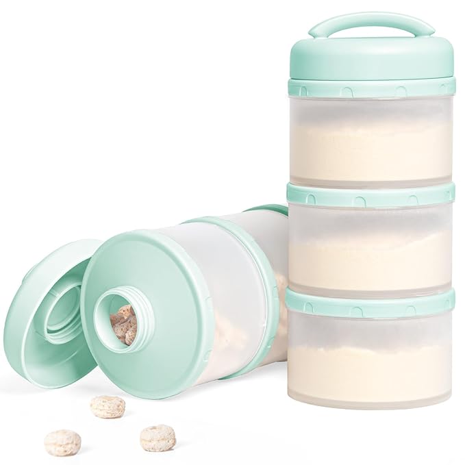 Termichy Stackable Formula Dispenser Portable: Milk Powder Container to go