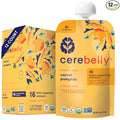 Cerebelly Organic Baby Food Pouches, Carrot Pumpkin Purees, 16 Nutrients, No Added Sugar, Fiber & Non-GMO, 4oz, 12 Pack