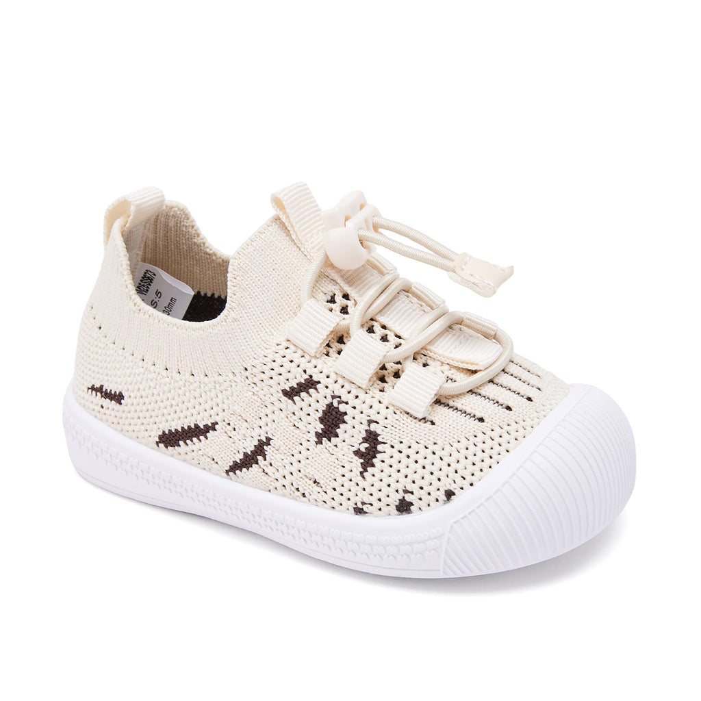 BMCiTYBM Baby Walking Shoes Infant Boy Girl Slip On Sock Sneakers Breathable Lightweight for Indoor Outdoor Slippers 6 9 12 18 24 Months Camel Size 6 Toddler