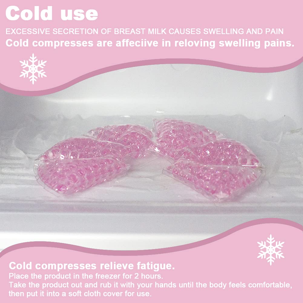 Hot Cold Gel Bead Breast Therapy Pack, Breast Ice Packs for Breastfeeding